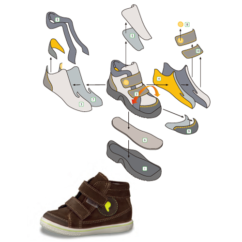 靴の解剖図